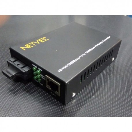 Netviel NVL-MC-MM-SM-100  Media Converter Multimode 2 km to Single Mode 20 km 100 Mbps