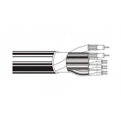 Belden 1263B 2C 25 AWG Coax 3-Pair PVC Black Cable