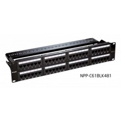 D-Link NPP-C61BLK481 Patch Panel CAT6 UTP Keystone 48 Port Fully Loaded 