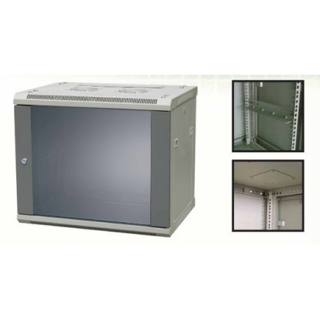 Litech 19" WCC Wallmount Rack 12U Depth 600 Double Door