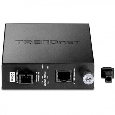  TRENDnet TFC-110S20D3 Dual Wavelength SM SC Fiber Converter TX1310 (20KM)