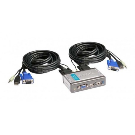 D-Link KVM-221 2-Port USB KVM Switch with Audio Support 