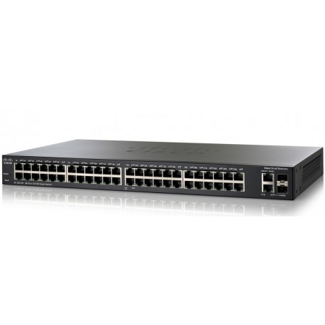 SF 200-48 48-Port 10/100 Smart Switch with 2 Gigabit Ethernet Combo (SLM248GT-EU)