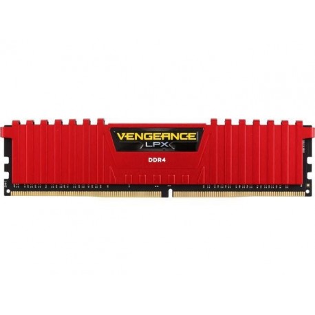 Corsair Vengeance LPX 4 GB (1x4GB) DDR4 2400 MHz C14 XMP 2.0 High Performance Desktop Memory Red (CMK4GX4M1A2400C14R)