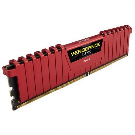 Corsair Vengeance LPX 8GB (1x8GB) DDR4 DRAM 2400MHz C14 Memory Kit Red (CMK8GX4M1A2400C14R)