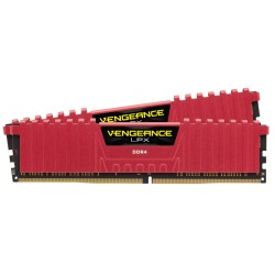 Corsair Vengeance LPX 16GB (2x8GB) DDR4 DRAM 2666MHz (PC4-21300) C16 Memory Kit Red (CMK16GX4M2A2666C16R)