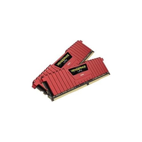 Corsair Vengeance LPX 16GB (2x8GB) DDR4 DRAM 3000mhz C15 Memory Kit - Red (CMK16GX4M2B3000C15R)