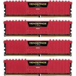 Corsair Vengeance LPX 32GB (4x8GB) DDR4 3866MHz C18 XMP 2.0 Memory Kit Red (CMK32GX4M4B3866C18R)