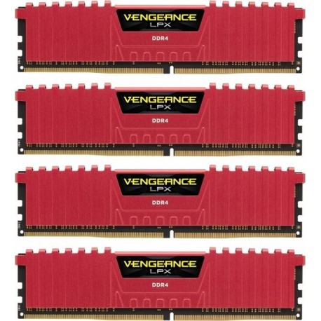 Corsair Vengeance LPX 32GB (4x8GB) DDR4 3866MHz C18 XMP 2.0 Memory Kit Red (CMK32GX4M4B3866C18R)