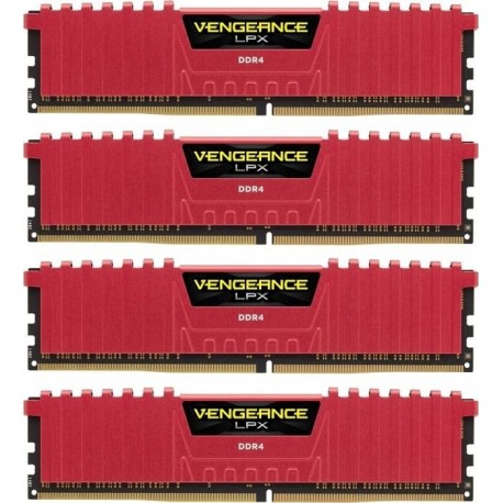 Corsair Vengeance LPX 32GB (4x8GB) DDR4 3866MHz C18 XMP 2.0 Memory Kit Red (CMK32GX4M4B3866C18R)
