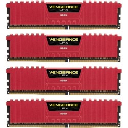 Corsair Vengeance LPX 32GB (4x8GB) DDR4 4000MHz Red PC Memory (CMK32GX4M4B4000C19R)
