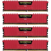Corsair Vengeance LPX 32GB (4x8GB) DDR4 4000MHz Red PC Memory (CMK32GX4M4B4000C19R)