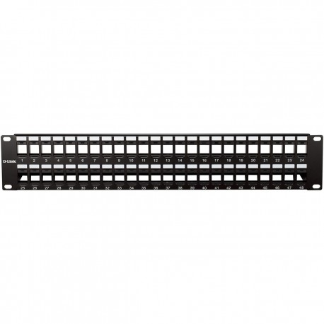 D-LINK NPP-AL1BLK481 Patch Panel UTP Keystone 48 Port Unloaded