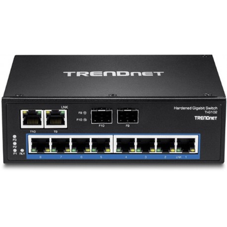 Trendnet TI-G102 10-Port Hardened Industrial Gigabit DIN-Rail Switch