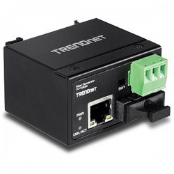 Trendnet TI-F10S30 Hardened Industrial 100Base-FX Single-Mode SC Fiber Converter 30KM