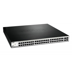 D-Link (DGS-1210-52MP) 48-Porat Gigabit Smart Managed PoE Switch with 4 Gigabit RJ45/SFP COMBO ports, 370W PoE Budget