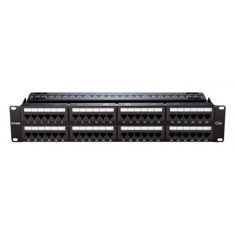 D-Link Patch Panel Cat5e UTP Keystone Type 48 Port [NPP-5E1BLK481]