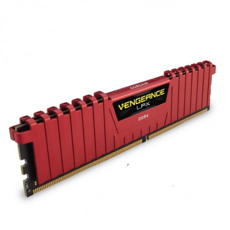 Corsair  DDR4 Vengeance LPX 8GB (2x4GB) Dram 2666MHz C16 Memory Kit - Red (CMK8GX4M2A2666C16R)