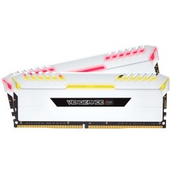  Corsair Vengeance RGB 16GB (2 x 8GB) DDR4 Dram 3000MHz C15 Memory Kit - White (CMR16GX4M2C3000C15W)