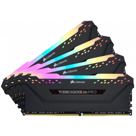  Corsair Vengeance RGB PRO 32GB (4 x 8GB) DDR4 Dram 3600MHz C18 Memory Kit-Black (CMW32GX4M4C3600C18)