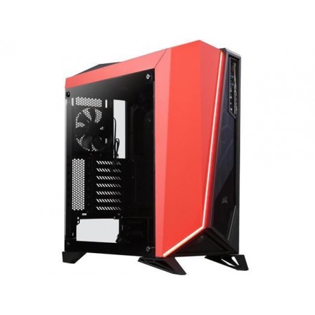 Corsair CC-9011120-WW Carbide Series SPEC-OMEGA Tempered Glass Mid-Tower ATX Gaming Case-Black/Red