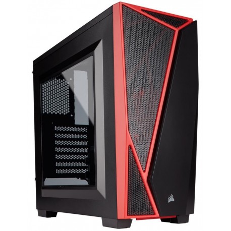 Corsair CC-9011107-WW Carbide Series SPEC-04 Mid-Tower Gaming Case-Black/Red