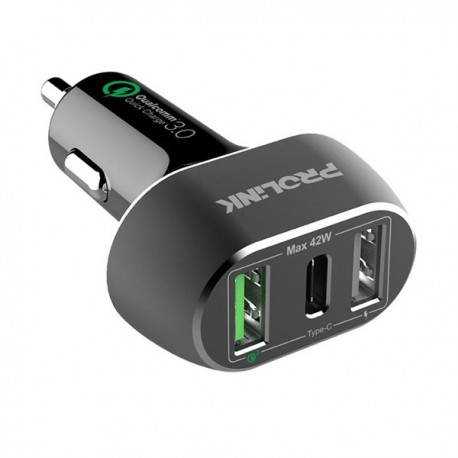 Prolink PCC34201 42W 3-Port Car Charger with IntelliSense