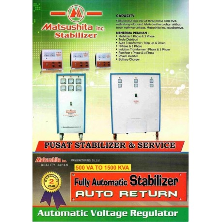 Matsushita R60 Stabilizer 60000 (60 KVA) 48000 Watt 3 Phase 