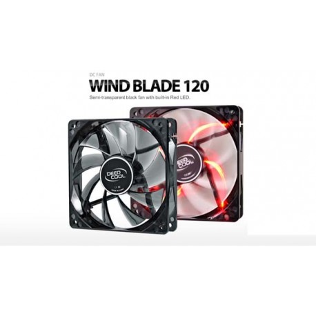 Deepcool Wind Blade 120 Hydro Bearing Fan with Red LED - Black