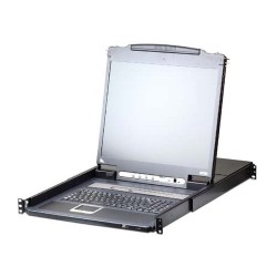 Aten CL5708iN 19 inch 8-Port PS/2-USB VGA LCD KVM over IP Switch with Daisy-Chain Port and USB Peripheral Support
