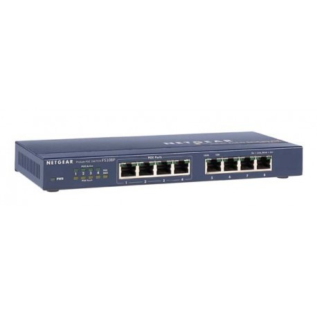 Netgear ProSafe FS108P 8 Port Fast Ethernet Unmanaged Switch