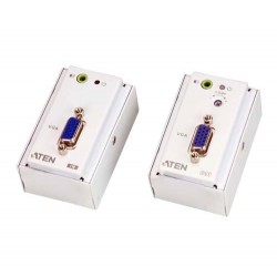 Aten VE157 VGA Audio Cat 5 Extender with MK Wall Plate 150 m