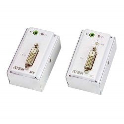 Aten VE607 DVI Audio Cat 5 Extender with MK Wall Plate 40m