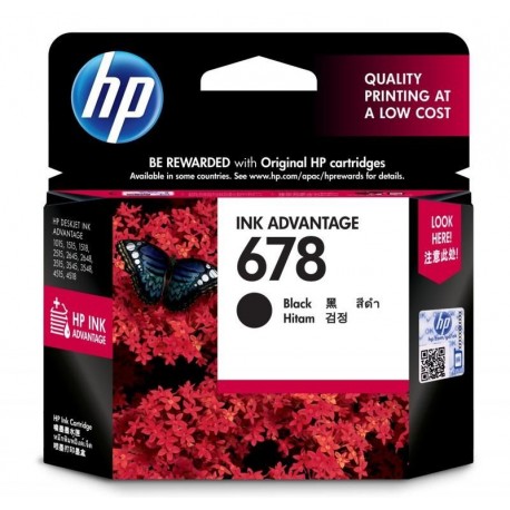 HP 678 Black Original Ink Advantage Cartridge (CZ107AA)