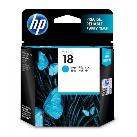 HP 18 Cyan Original Ink Cartridge (C4937A)