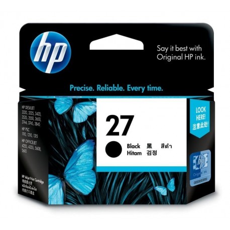 HP 27 Black Original Ink Cartridge (C8727AA)