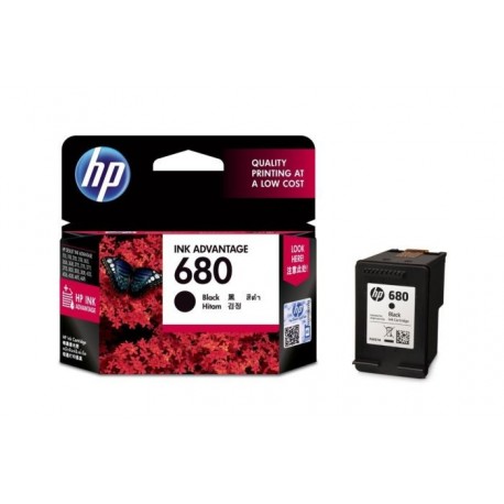 HP 680 Black Original Ink Advantage Cartridge (F6V27AA)