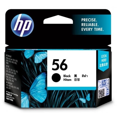 HP 56 Black Original Ink Cartridge (C6656AA)