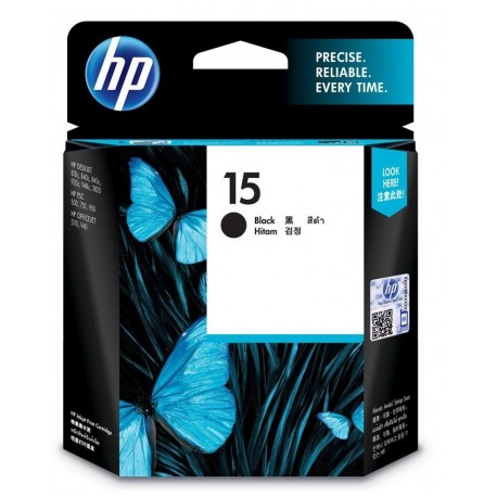  HP 15 Black Original Ink Cartridge (C6615DA)