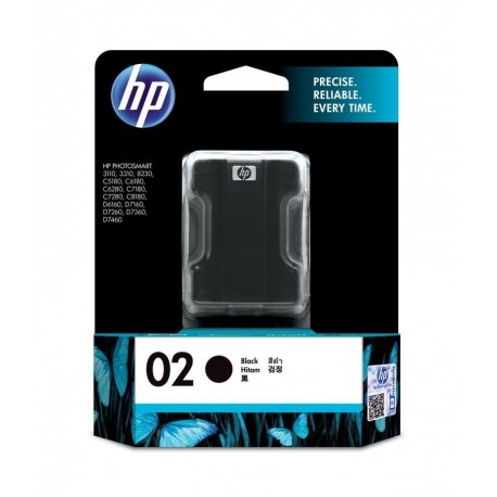 HP 02 Black Original Ink Cartridge (C8721WA)