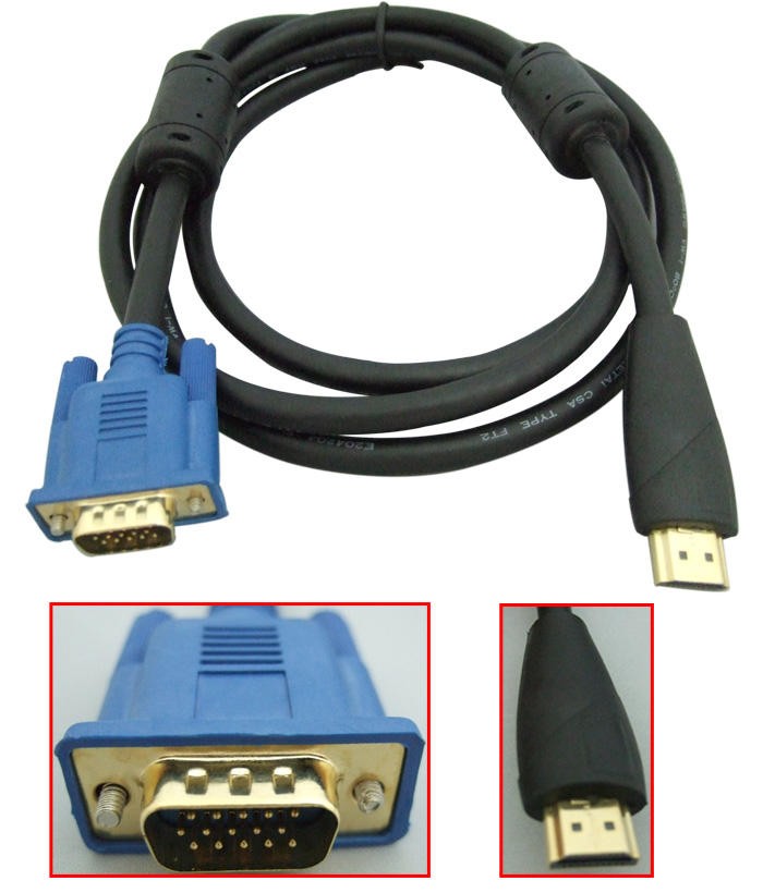 Ren og skær sjæl direkte Harga Jual Kabel HDMI to VGA 3 Meter