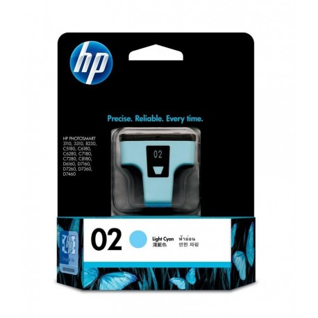 HP 02 Light Cyan Original Ink Cartridge (C8774WA)