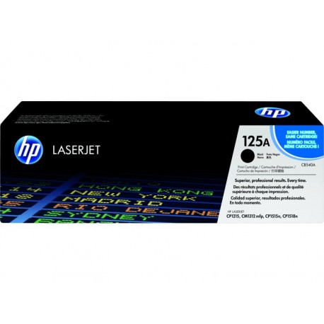 HP 125A Black Original LaserJet Toner Cartridge (CB540A)