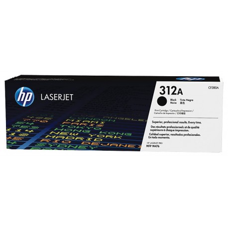 HP 312A Black Original LaserJet Toner Cartridge (CF380A)