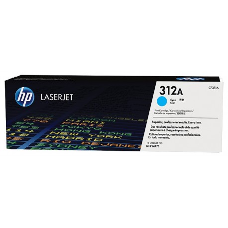 HP 312A Cyan Original LaserJet Toner Cartridge (CF381A)