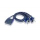 Aten CS64Uz 4-Port USB VGA or Audio Cable KVM Switch 1.8m 1.2m