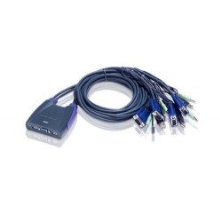 Aten CS64Uz 4-Port USB VGA or Audio Cable KVM Switch 1.8m 1.2m