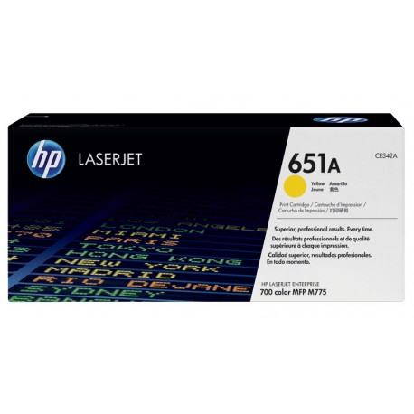 HP 651A Yellow Original LaserJet Toner Cartridge (CE342A)