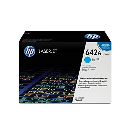 HP 642A Cyan Original LaserJet Toner Cartridge (CB401A)