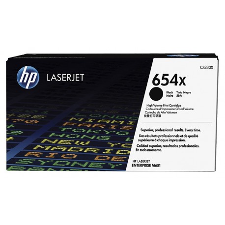 HP 654X High Yield Black Original LaserJet Toner Cartridge (CF330X)